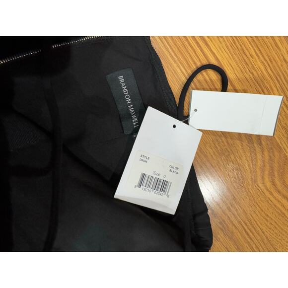 Brandon Maxwell cocktail party Black Silk Halter Bustier Sheath Dress 6 / small - Picture 13 of 15